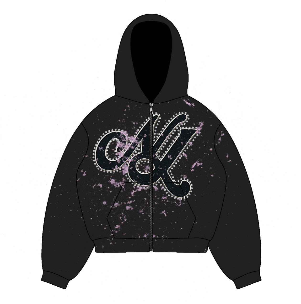 Lilac Statement Zip-Up Jacket